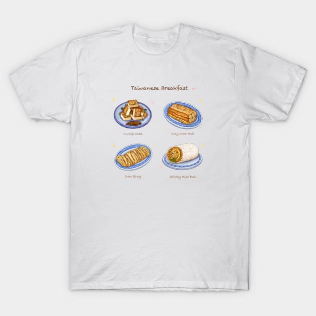 Taiwanese Breakfast Illustration❤️ T-Shirt by Rose Chiu Food Illustration